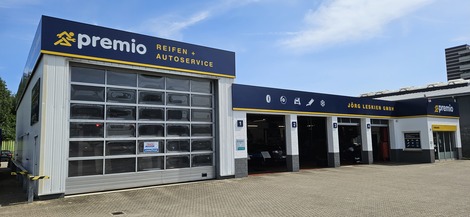Jörg Leskien GmbH Premio Filiale mit Außenwerbung